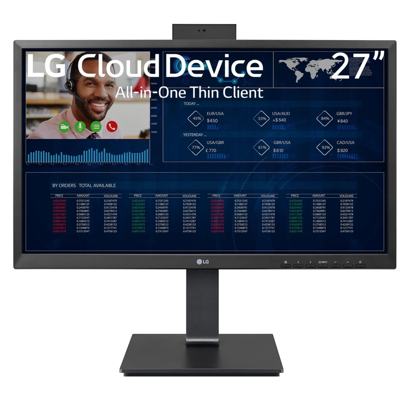 LG Cloud Device Thin Client AIO Monitor 27CQ650N, 27 inch Full HD IPS, 5ms, All-in-One Non OS, VDI Support, WIFI, Bluetooth, Fanless design, Built-in speakers, Pop-up Webcam - Image 1