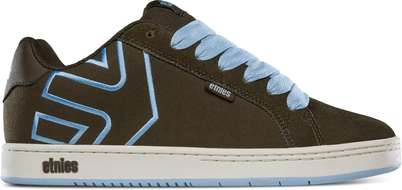 Etnies Fader – Classic Skate Heritage Style with on-Trend Puffy Look, Reinforced Cupsole, Cushioned Fit, Everyday Sneakers - Brown/Blue - 9