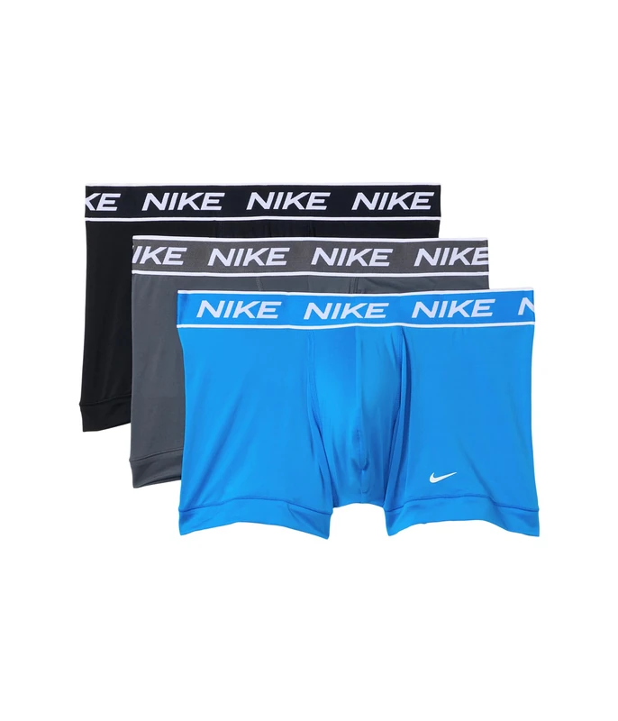 Nike Men's All Day Micro Stretch Trunk Underwear (3-Pack), Photo Blue/Iron Grey/Black, XXL (Pack of 3)