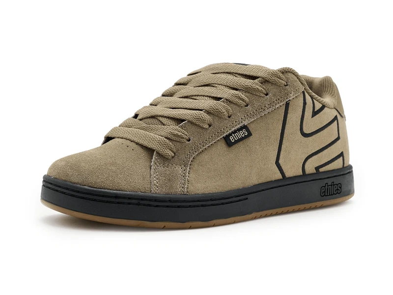 Etnies Fader – Classic Skate Heritage Style with on-Trend Puffy Look, Reinforced Cupsole, Cushioned Fit, Everyday Sneakers - Warm Grey/Black - 9 - Image 1