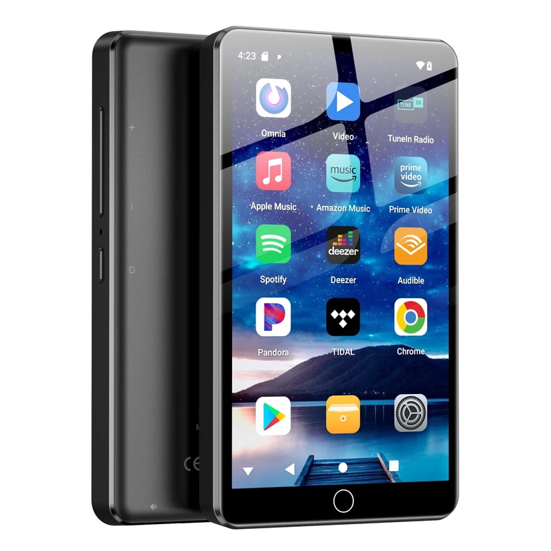 Fanvace 144GB MP3 Player with Bluetooth WiFi, Spotify MP3 MP4 Player with 4" Touchscreen and Speaker, Android 13 OS MP3 Music Players with Spotify, Audible, Amazon Music, Play Store