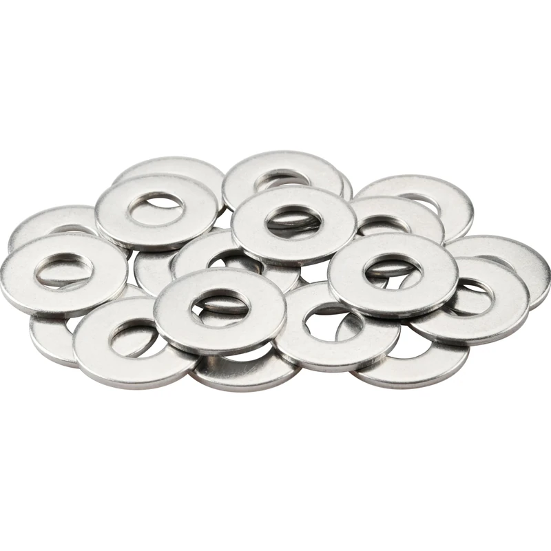 Gendewiner M8 Washers 20 Pack - 304 Stainless Steel Flat Spacers