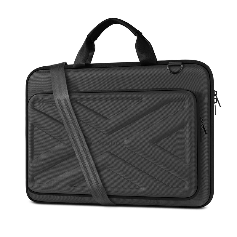 MOSISO Hard Shell Laptop Case for Men Women,15-15.6 inch Computer Bag Compatible with MacBook, HP, Dell, Lenovo, Asus, Notebook,16 inch Laptop Bag with Front Pocket & Shoulder Strap, Slate Gray