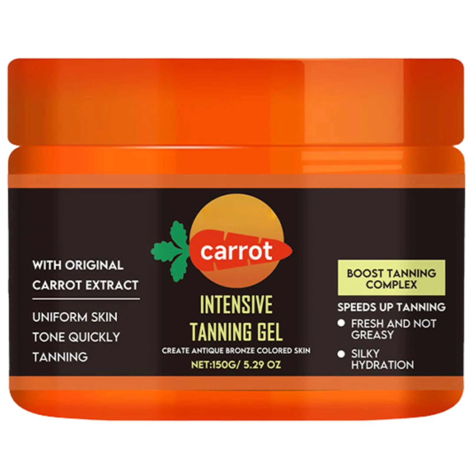 Intensive Tanning Gel, Tanning Accelerator, Tan Accelerator With Coconut Oil And Vitamin A & E, Golden Tanning Accelerator Cream, Fast Absorbing, Long-Lasting Moisturising, Suitable For All Skin Types