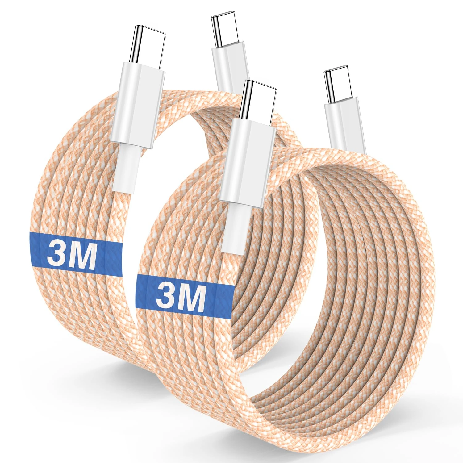 USB C Charger Cable 3M for iPhone 17 16 15, Extra Long USB C to C Fast Charging Lead, 60W Type C Fast Charge Cord for Apple iPhone 17 Air/17 Pro Max/16/16 Pro Max/15 Plus/15 Pro,iPad Pro/Mini,Samsung