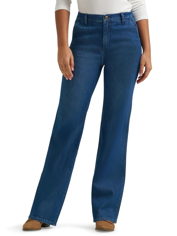 Lee Women's Legendary A-line Jean, Shady Boots, 22 Short - Image 1