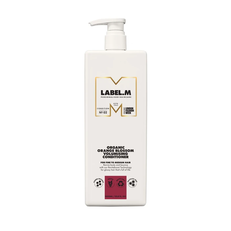LABEL.M Organic Orange Blossom Volumising Conditioner 1000ml – With Recyclable Pump