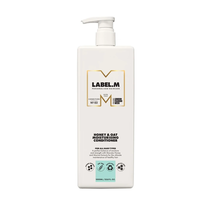 LABEL.M Honey & Oat Moisturising Conditioner 1000ml – With Recyclable Pump