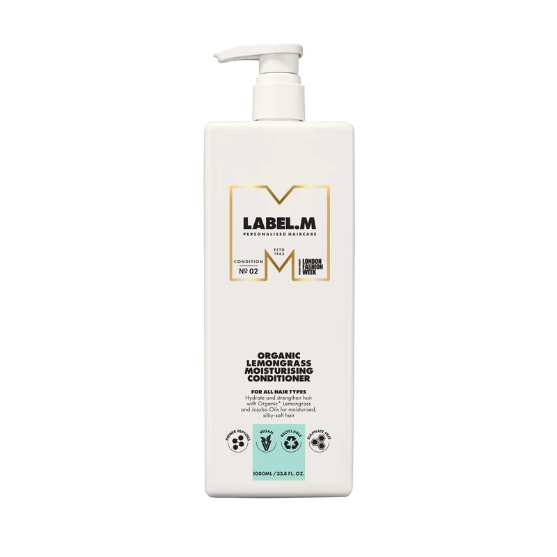 LABEL.M Organic Lemongrass Moisturising Conditioner 1000ml – With Recyclable Pump