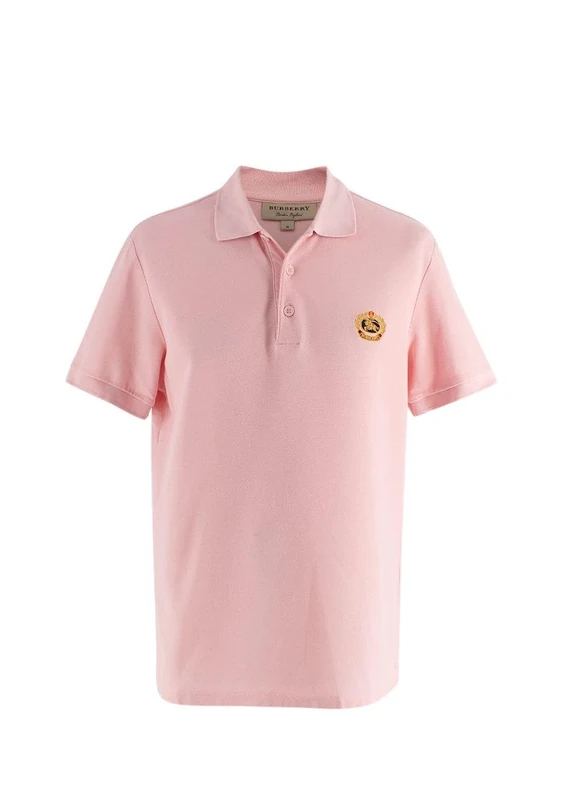 Burberry Pre-Loved Men's Pink Logo Polo Shirt