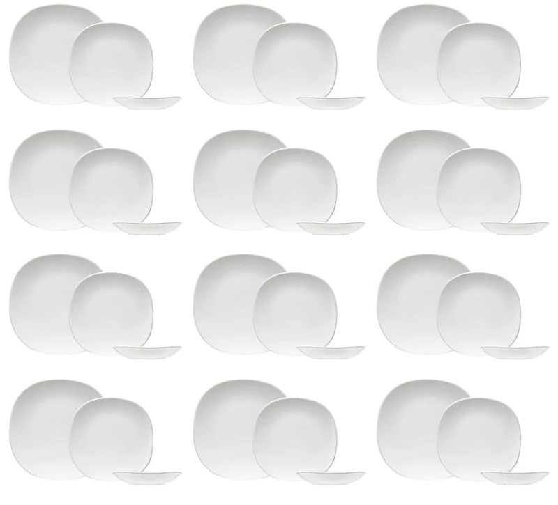 Cosy & Trendy Table Service Kithira White 36 Pieces, 12 Person