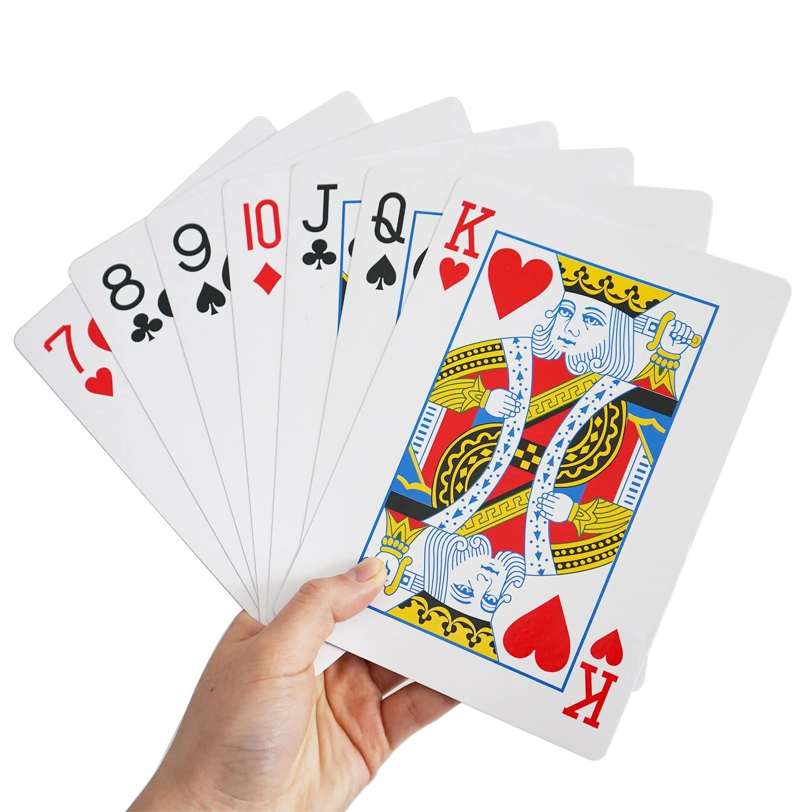 Gigantic Playing Cards 17.5x12.5cm Full Set for Family Game Night, Extra Large Casino Party Decoration for Adults and Kids