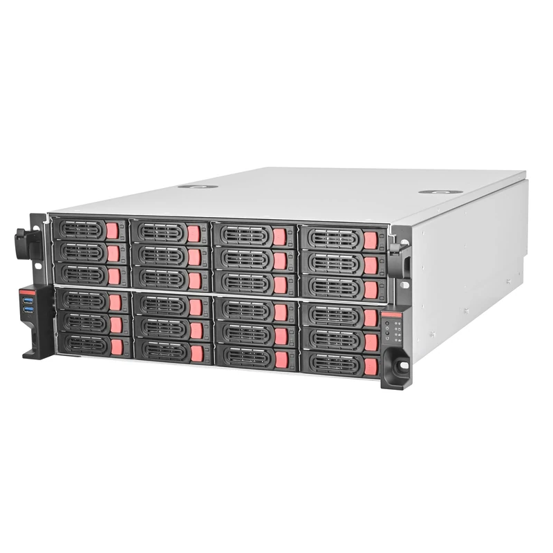 SilverStone Technology SST-RM43-324-RS 4U 24-Bay Rack Mount Storage Enclosure for 2.5"/3.5" Hard Drive/SSD with Mini SAS HD-SFF-8643-12Gb/s Interface