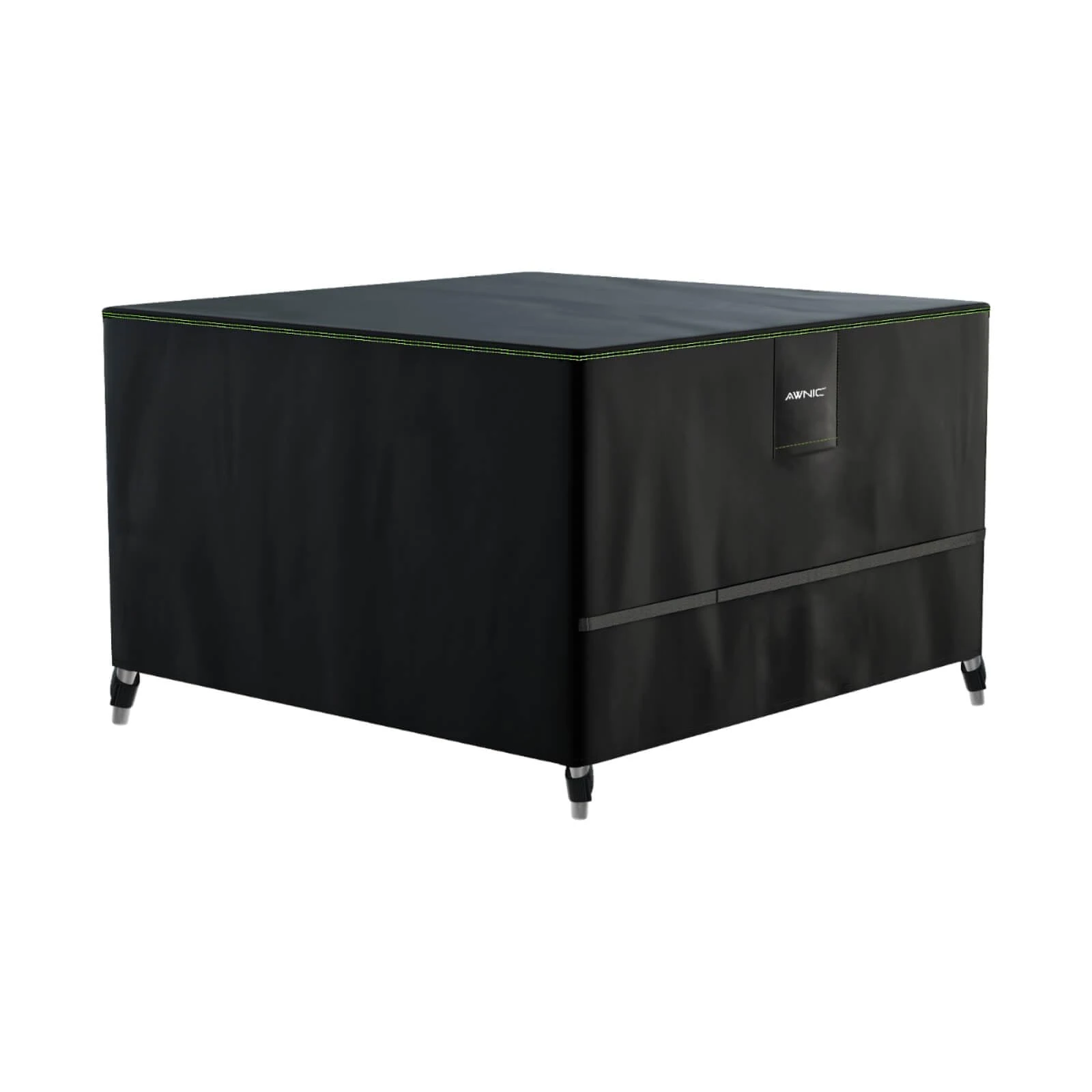 AWNIC Fire Pit Cover Waterproof, 84x84x61CM Square Firepit Covers Windproof Heavy Duty Outdoor Firepit Covers with Air Vent for Garden Fire Pit