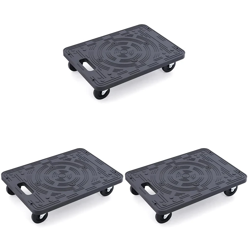 Maxworks 80854 Polypropylene Dolly, Black-200-lb Capacity (Pack of 3)