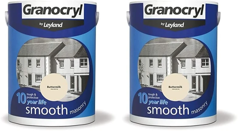 Leyland Granocryl Smooth Masonry, Buttermilk, 5L (Pack of 2)