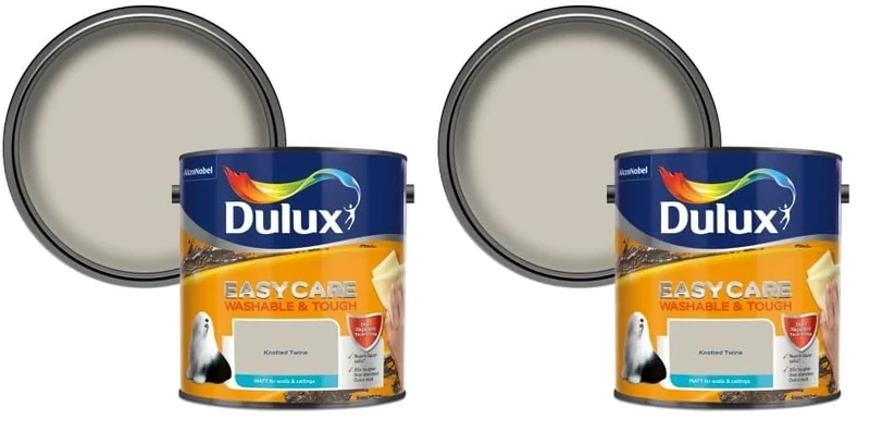 Dulux Easycare Washable & Tough Matt Emulsion Paint - Knotted Twine - 2.5L (Pack of 2)