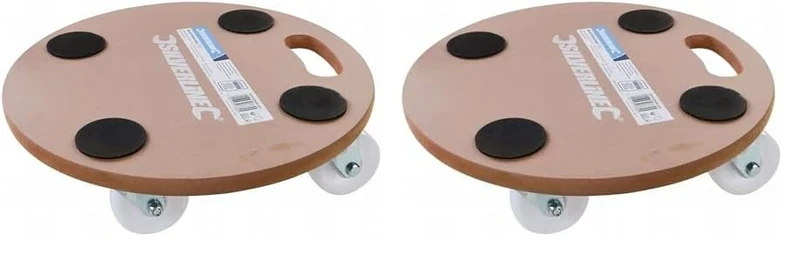 Silverline 739663 Round Platform Dolly 250 kg (Pack of 2)