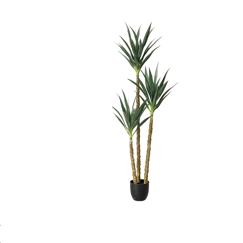Zstar Artificial Artificial Agave, 160 cm Large Artificial Agave Artificial Plant with 3 Stems, Large Artificial Plant in Pot with Lifelike Leaves and Bark Indoor Plant Decoration for Living Room - Image 1