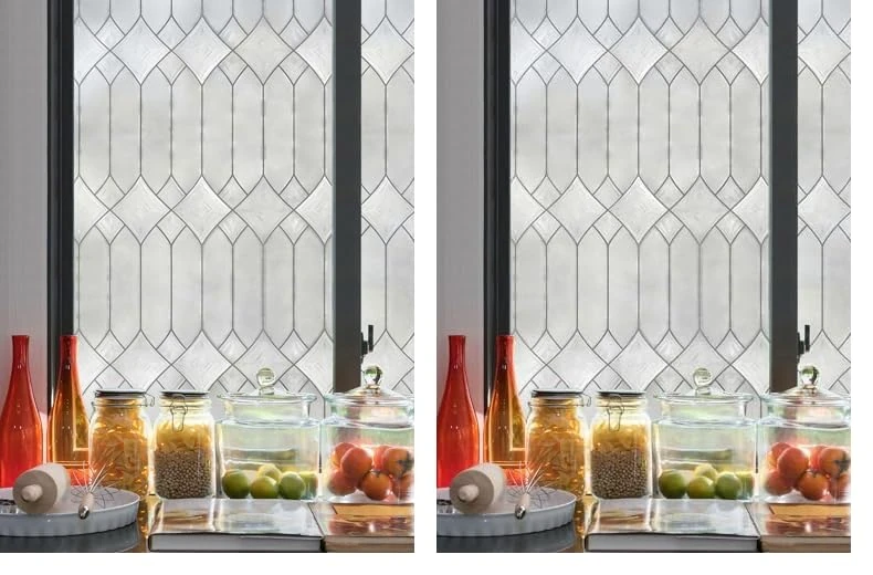 ARTSCAPE Regent | Privacy Window Film with Textured Leaded Glass Pattern | Non-Adhesive & UV Protection | Easy to Apply & Removable | 61 x 92 cm (Pack of 2) - Image 1