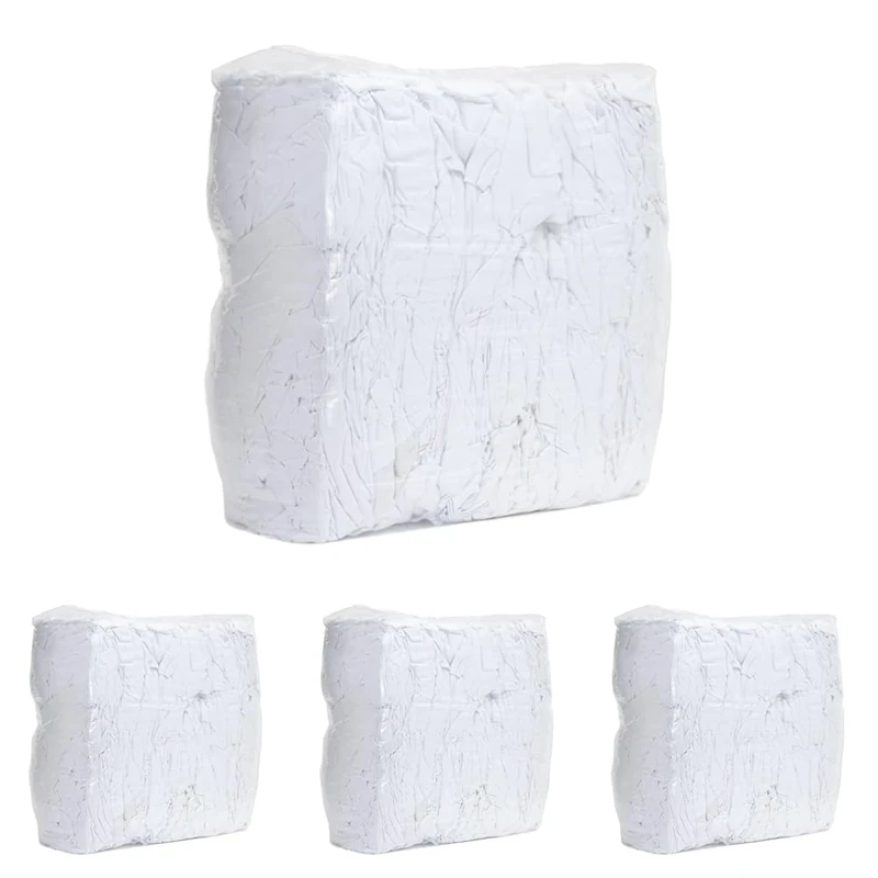 Furniture Clinic Lint Free Cotton Cloth Rags 10kg - For Cleaning, Polishing, Buffing, Waxing & Wiping. (Pack of 4)