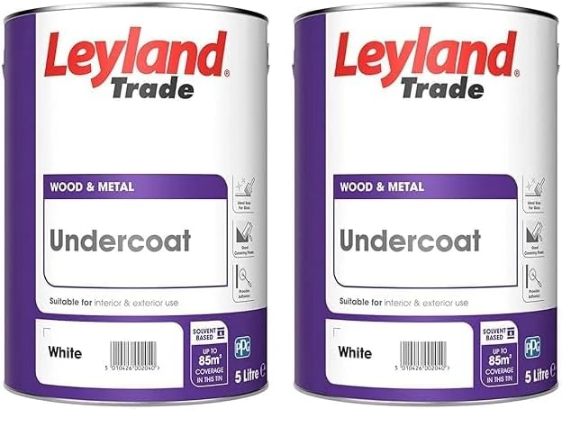 Leyland Trade Undercoat - White 5L (Pack of 2)