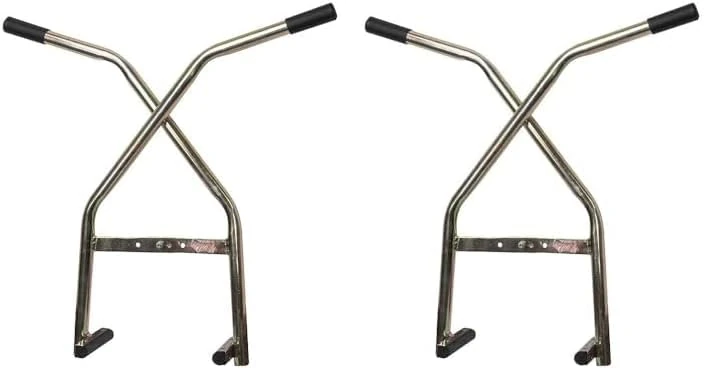 Faithfull FAIKERBL Heavy-Duty Kerb Lifter Tongs, 360 mm Clamping Range, 100 kg Capacity, Silver, Overall Length: 850mm (Pack of 2)