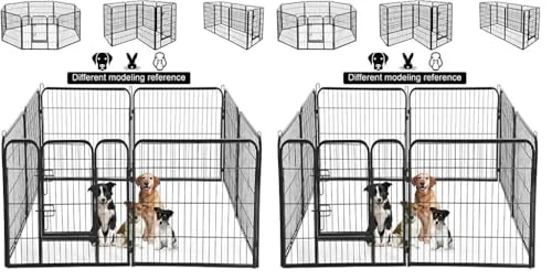 UnderDog Extra Heavy Duty Puppy Play Pen 8 x Panel Playpen Indoor/Outdoor Dog ? Puppy Whelping Pen Pens 3 Sizes in this add EXTRA TALL (Large) (Pack of 2)
