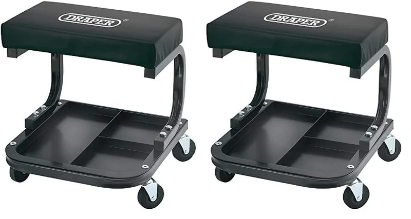Draper 54243 Work Stool,Black,41.2 x 37.9 x 13.5 cm (Pack of 2)