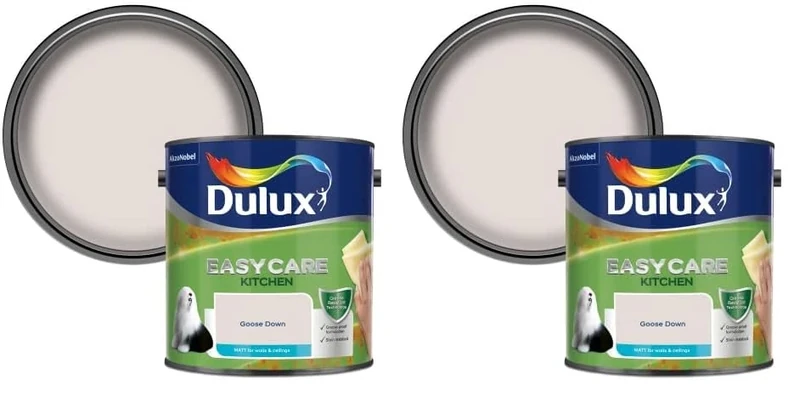 Dulux Easycare Kitchen Matt Emulsion Paint - Goose Down - 2.5L (Pack of 2)