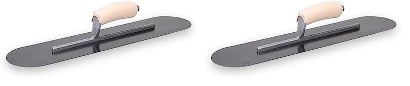 Qlt by Marshalltown PT205B 20-Inch x 5-Inch Blue Steel Pool Trowel Wood Handle (Pack of 2)