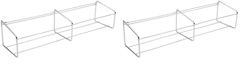 Vogue Wire Gastronorm Tray Organiser Stand, Silver, Stainless Steel Rack, For Gastronorm Tray Sets, Size: 150(H) x 680(W) x 160(D) mm, Fits 6x 1/9GN or 4x 1/6GN Pans, Commercial & Home Use, CC051