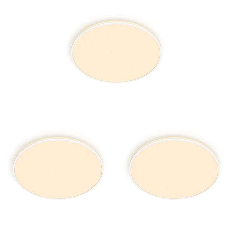 Philips LED Ozziet Linear Ceiling Light 36W 2700K [Warm White - White] for Home Indoor Ceiling Lighting, Livingroom, Bedroom (Pack of 3)