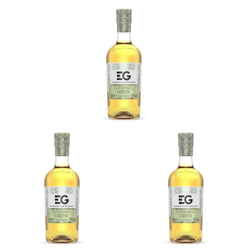 Edinburgh Gin Elderflower Gin Liqueur 50cl (Pack of 3)