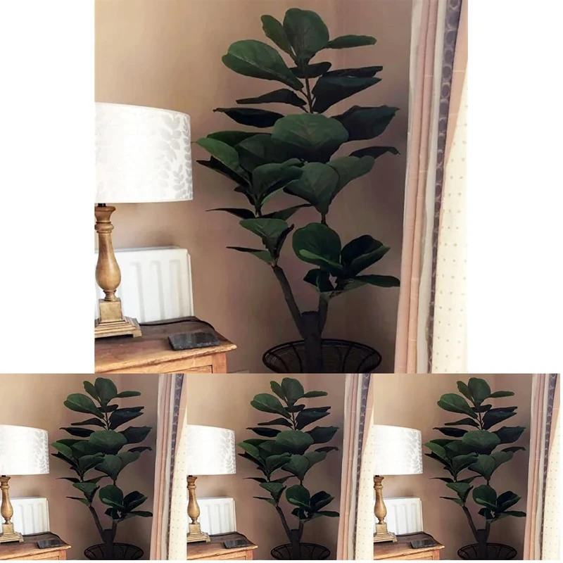 Leaf Design UK Artificial Realistic Potted House Plants (Pack of 4)