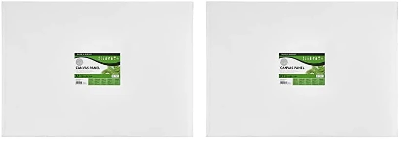 Daler-Rowney Simply 23.4 x 33.1in in 250gsm White Canvas Panel, Medium Grain, Acrylic & Oil Paint, Acid Free, Ideal for Entry-Level Artists & Hobbyists (Pack of 2)