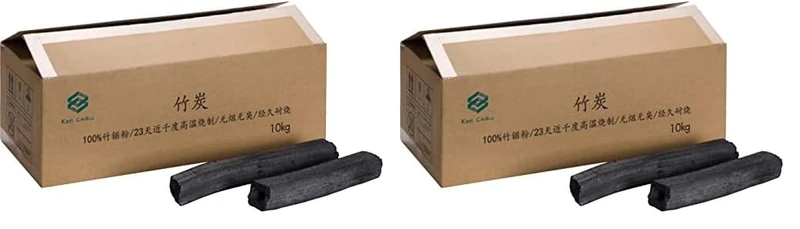 Ken Chiku Bamboo Charcoal 10kg (Pack of 2) - BBQ Briquettes
