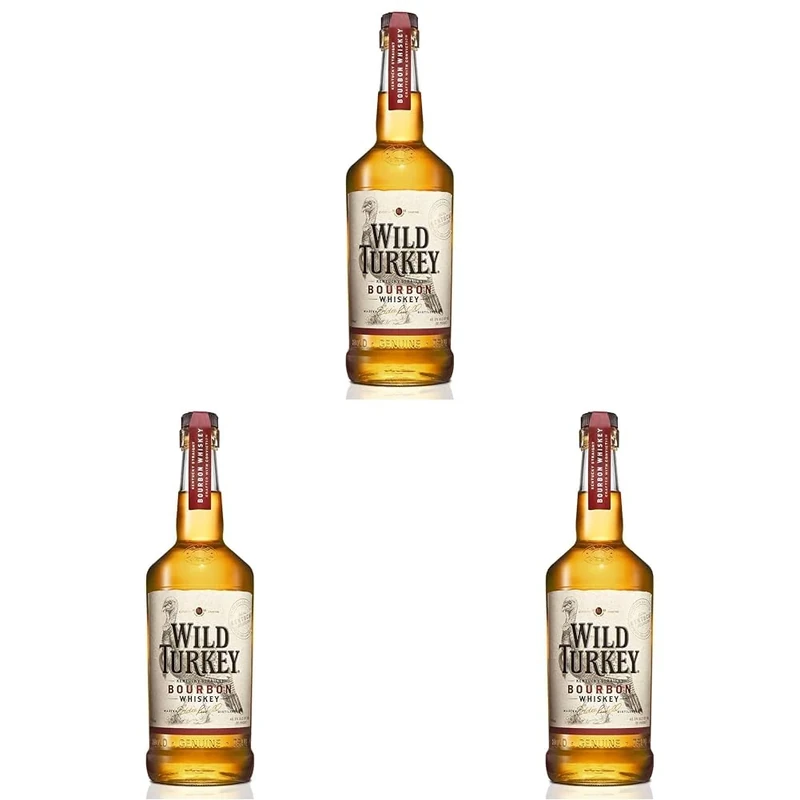 Wild Turkey Kentucky Straight Bourbon Whiskey 70 cl, 40.5 Pour cent ABV - Cocktail Bourbon Whiskey (Pack of 3)