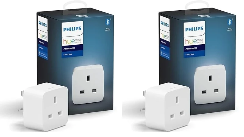 Philips Hue Smart Plug for Smart Home Automation. Works with Alexa, Google Assistant and Apple Homekit, White (Pack of 2)