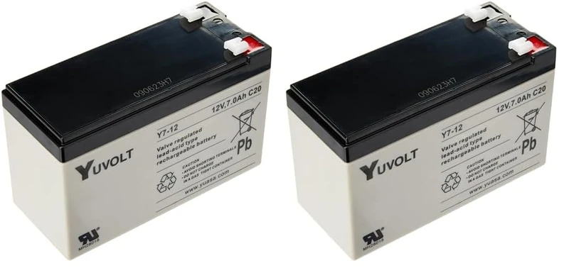 Clulite 12v 7amp/hr SLA Battery, Black (Pack of 2) - Image 1