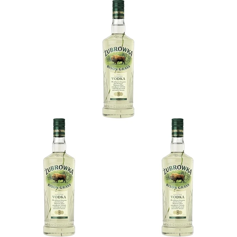 Zubrowka Bison Grass Flavoured 70 cl Vodka, 37.5 Percent ABV (Packaging may vary) (Pack of 3)