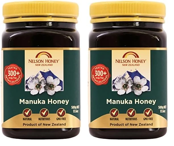 Nelson Honey UK, Classic 300+mg 500 g, Manuka, 1 count (Pack of 2)
