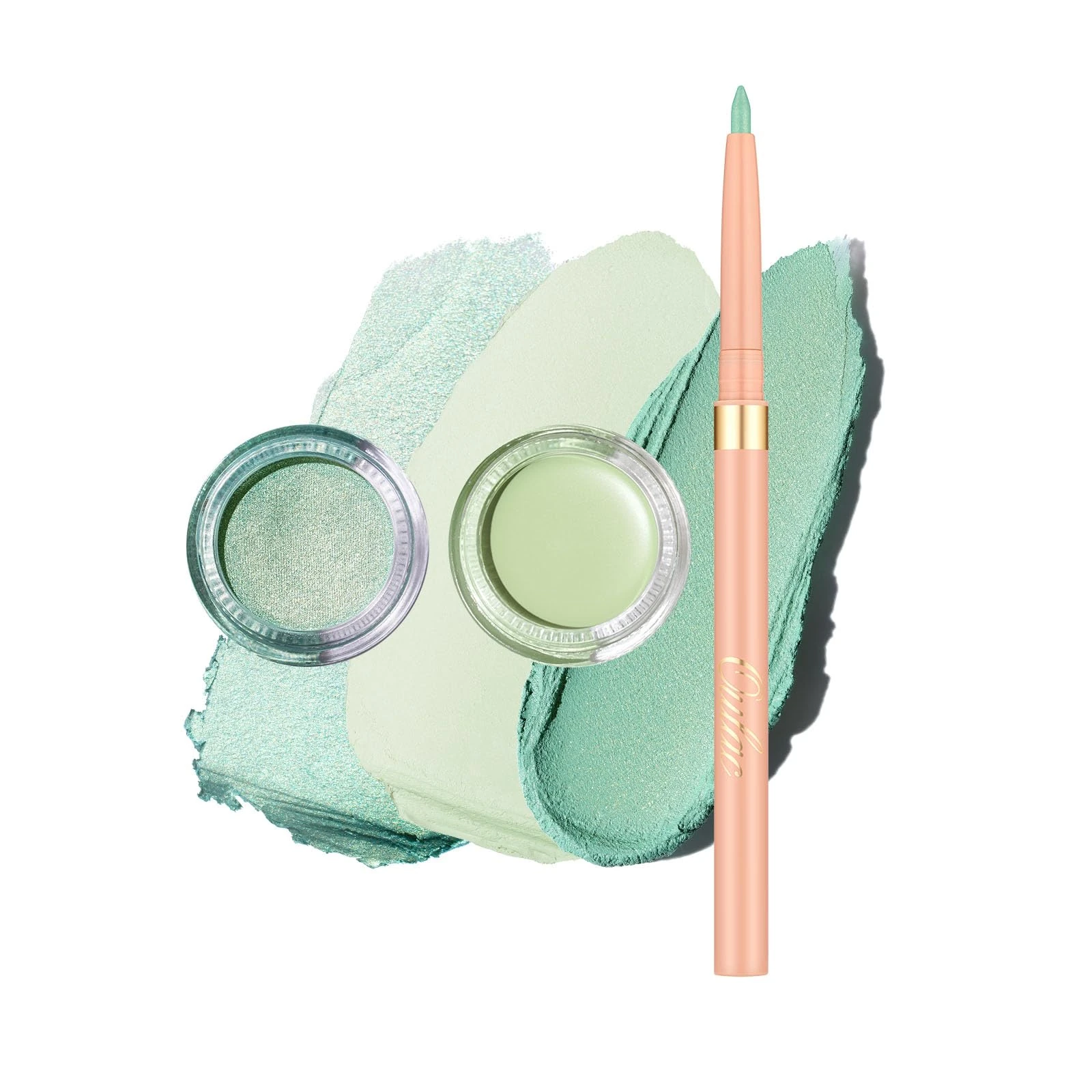 OULAC Matte Mint Eye Liner Pencils & Eyeshadow Set, Waterproof, Smudge-proof Retractable Eyeliner Lasts 24H +, Highly Pigmented and Smooth, Long-lasting Formula, Vegan