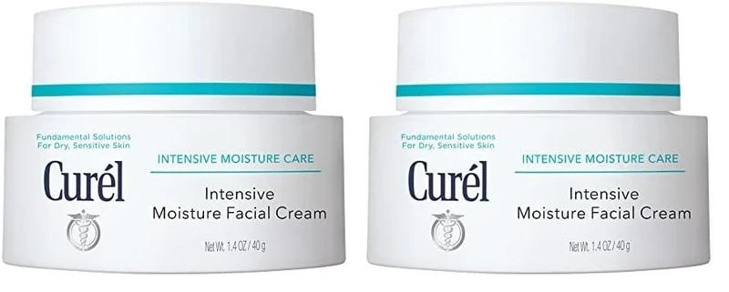 Curél Intensive Moisture Facial Cream 40g for Dry, Sensitive Skin (Pack of 2)
