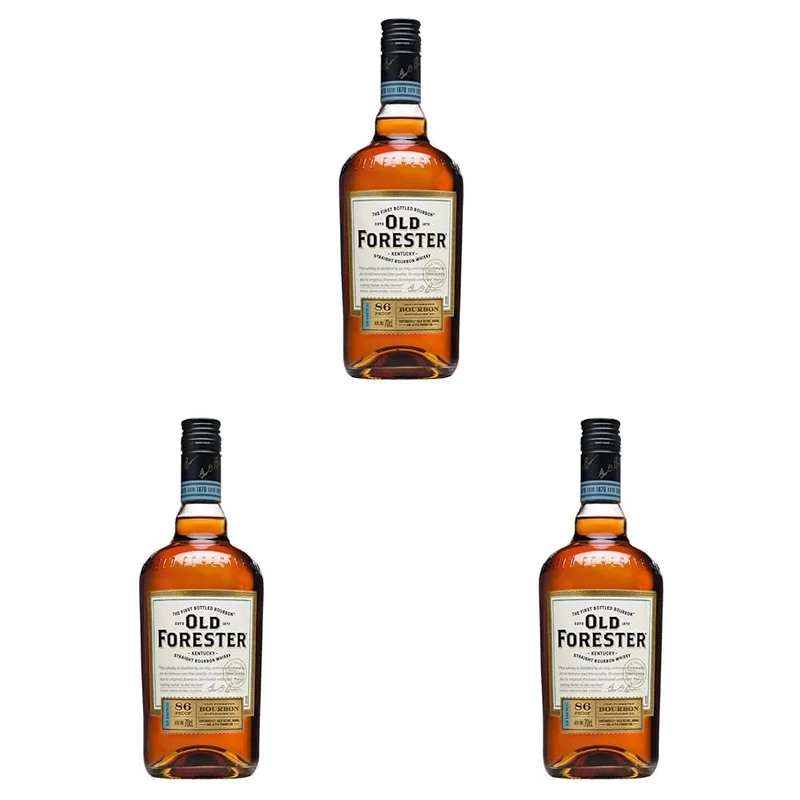 Old Forester Bourbon Whisky, 70cl (Pack of 3)