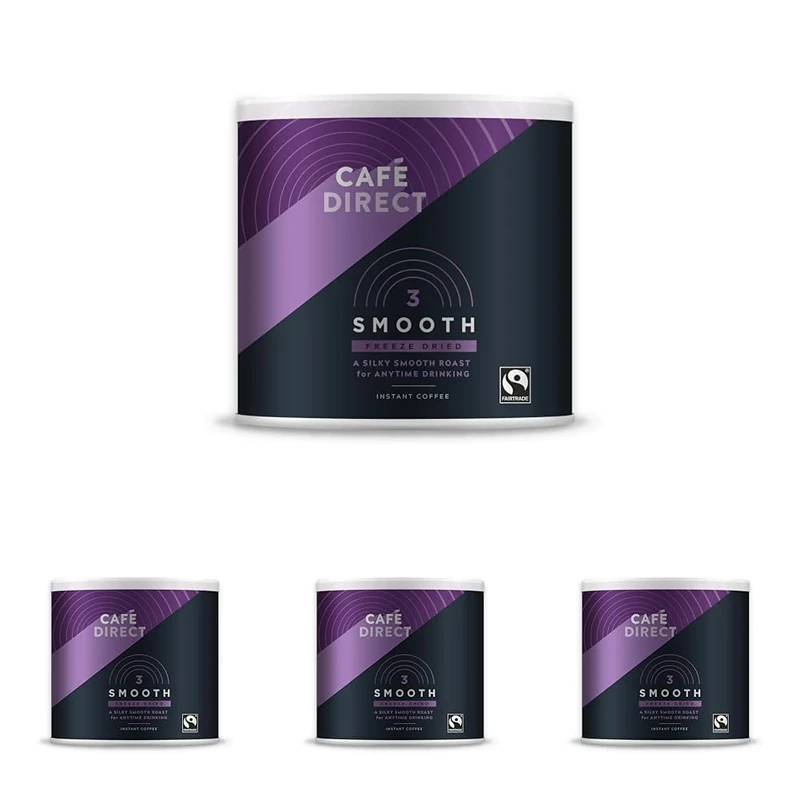 Cafédirect Smooth Roast Fairtrade Arabica Instant Coffee 500g (Pack of 4)