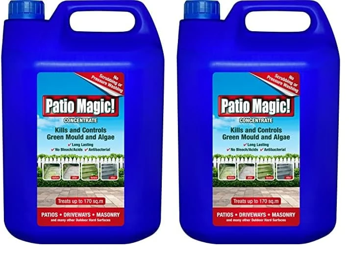 Patio Magic! Concentrate: Ideal for Patios, Paths and Driveways (Kills Algae and Lichens), 5 Litres (Pack of 2)