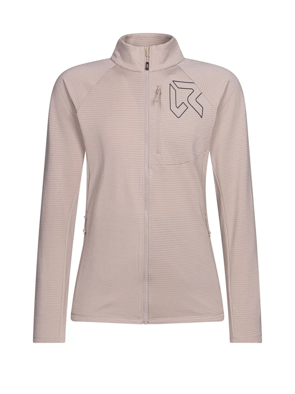 Rock Experience | Arrows Mock Neck Man Fleece | Mountain Technical Sweatshirt | Outdoor Beige