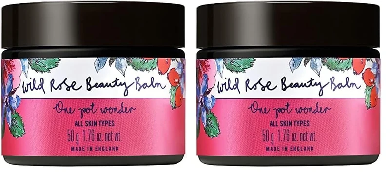 Neal's Yard Remedies Wild Rose Beauty Balm, Radiant & Nourished Skin, For All Skin Types, Vegan & Cruelty-Free, 50g (Pack of 2)