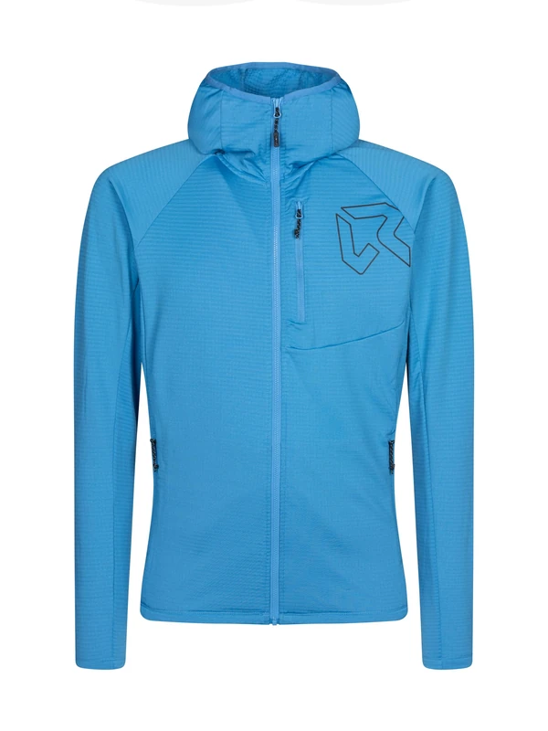 Rock Experience | Arrows Hoodie Man Fleece | Technical Mountain Sweatshirt | Outdoor Blue